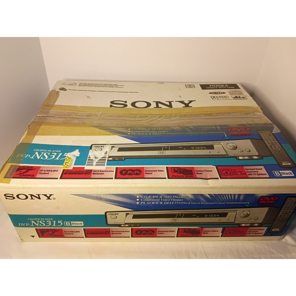Sony DVP-NS315 CD DVD Player with Remote Control and RCA Cables Tested and works